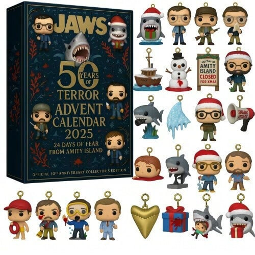 (Jaws Advent Calendar) 2025 American Football Team Anniversary Christmas Blind Box Acrylic Christmas Tree Decoration Pendant