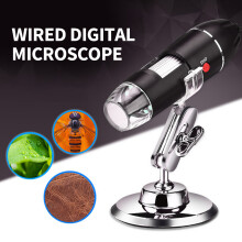 Microscopio digital LED USB portátil 3 en 1 con aumento de 1600x