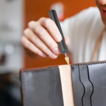 Leather Edge Dye Pen Black – Durable Aluminum & Steel, DIY Leather Edges