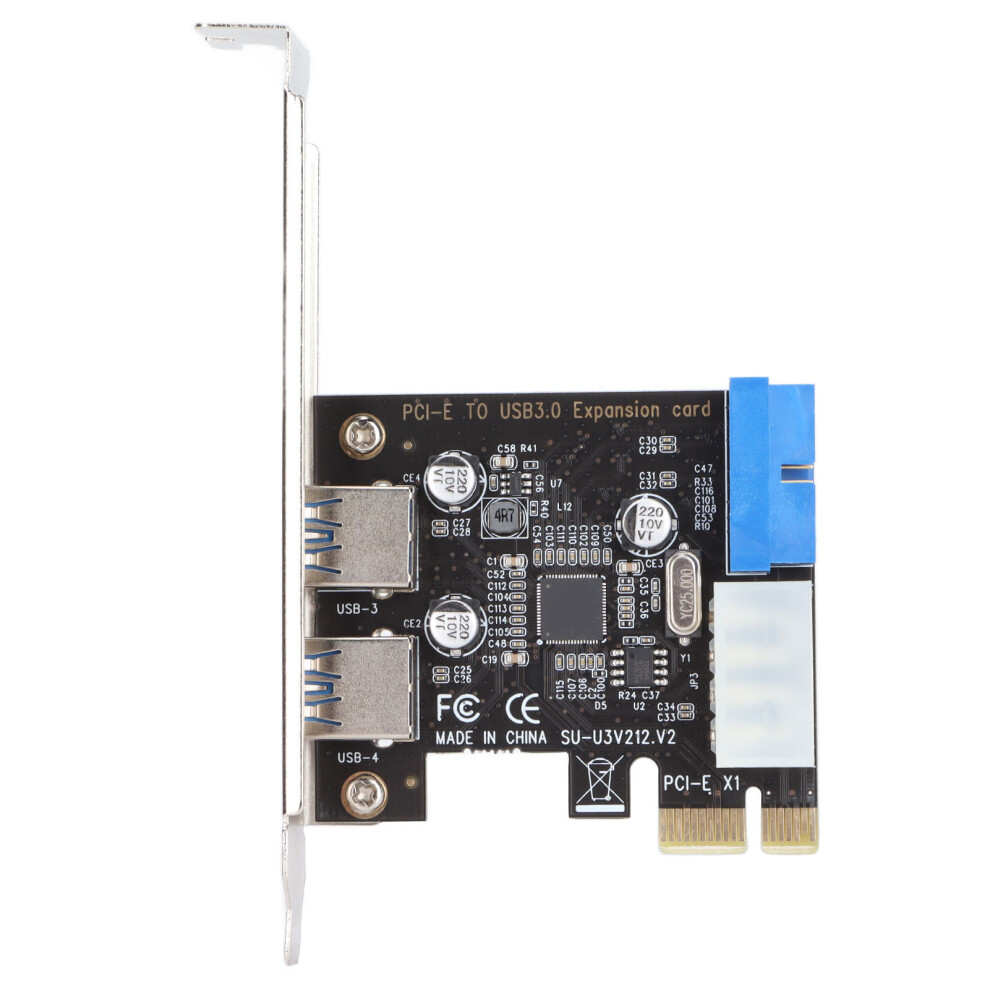 Pcie Usb 3.0 2-Port Expansion Card Controller 19 Pin 4P For Pc Build 8291340347715