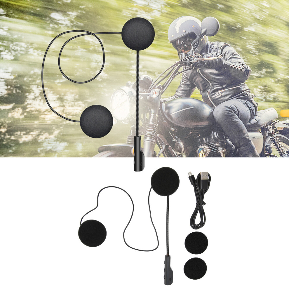 Bluetooth 5.0 Motorcycle Helmet Headset With 8H Playtime & Mic 8441340347868