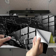 Tile Stickers Marble 12x6 inch Wall Tile Stickers, 12-pack, PVC Tile Stickers, Tile, Foil, Self-adhesive Wallpaper