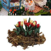 1:12 DIY Fleurs pour maison de poupée couleur vert mousse Scène 1 pièce