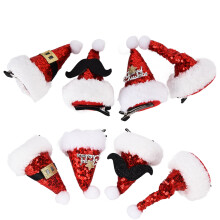 4 pièces de pinces à cheveux en peluche de Noël, un ensemble