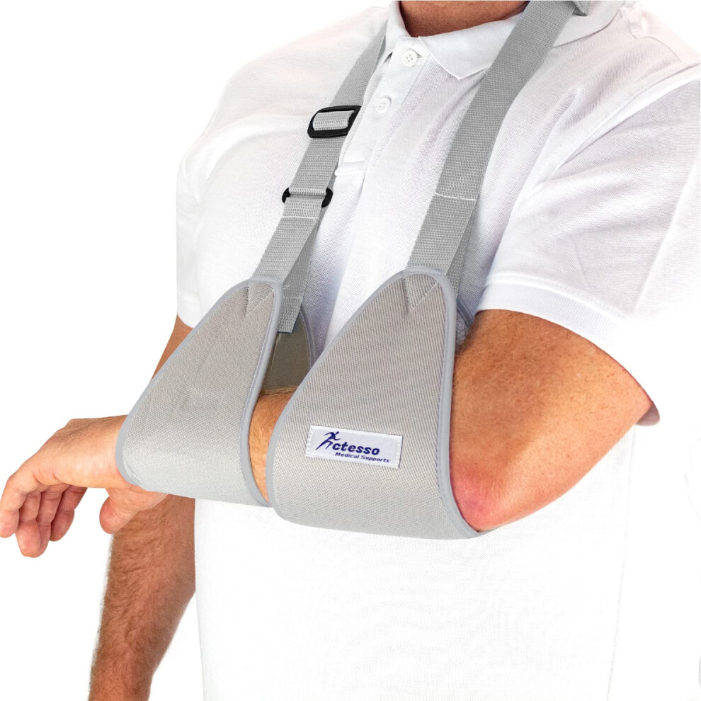 Arm Sling for Adults & Kids - Immobilizes and Stabilizes Arm, Wrist, Shoulder - Medium Size Support for Injuries