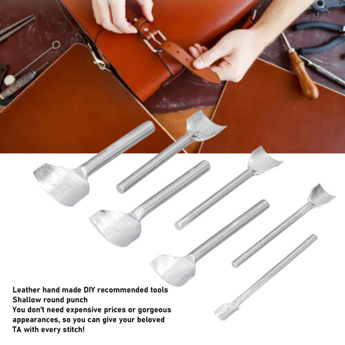 Poinçon semi-circulaire en acier 7 pièces/sac peu profond 2