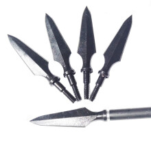 6pcs 200 Grain Screw-In Metal Arrowheads for Traditional Archery Hunting Tips Outdoor Target Practice