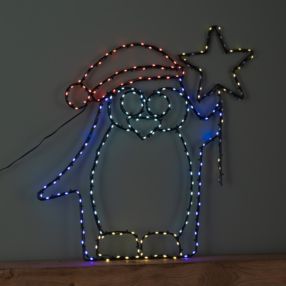 Samuel Alexander Premier Flexibrights 221 Multicolour Led Christmas Penguin With Star 58 X 52Cm - Image 7