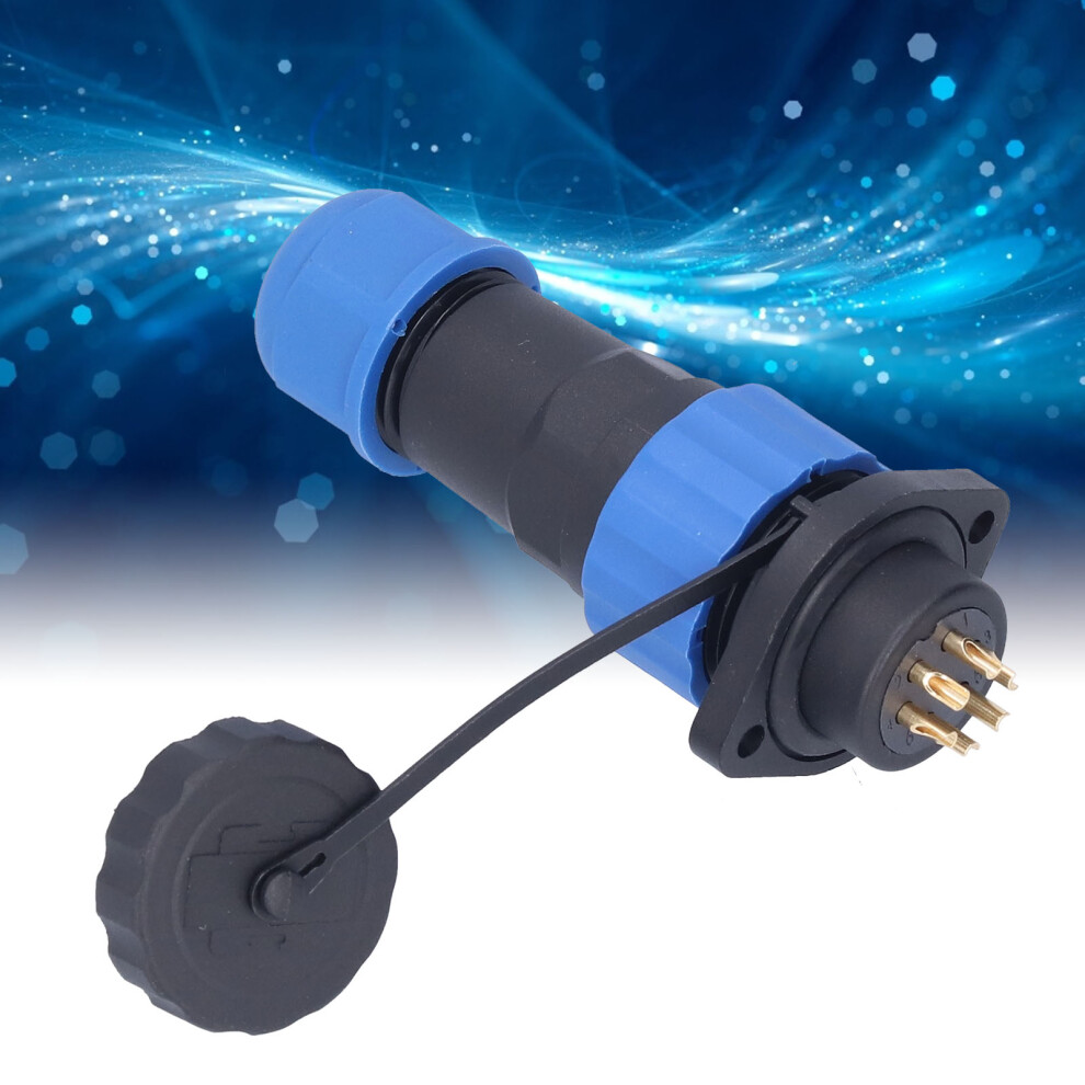 380V 10A Water-Resistant Ip68 Power Socket Flange Connector Sp206 Industrial 4631340351673