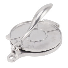 Aluminium Tortilla Press 16 cm Silver, Multifunctional for Quick Cakes, Pastries, and Traditional Dishes at Home