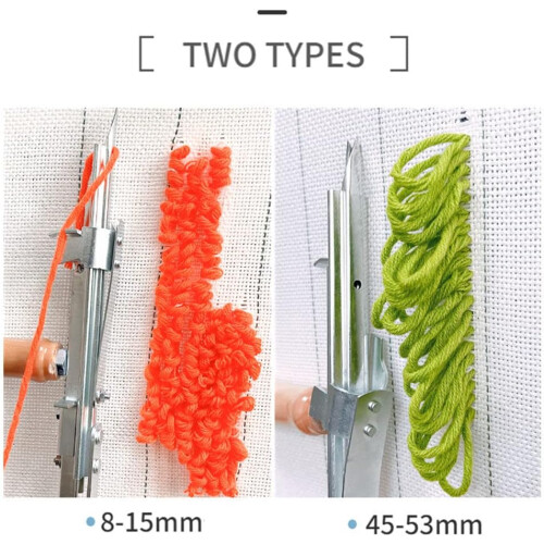 Manual Speed Carpet Weaving Machine with Adjustable Tufting Tools, 45-53 mm Loop Pile Knitting Starter Kit 1