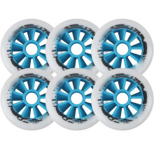 Inline Speed Skate Wheels 110mm 85A Blue Replacement Roller Skate Wheels for Indoor and Outdoor Use 6-Pack