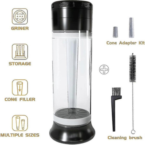 3 In 1 Spice Grinder, All In One Loader Blunt Roller Machine (black) -krygv 1