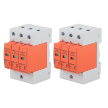 2Pcs 3P Surge Protector DIN Rail Mount AC 420V RMU1-C40
