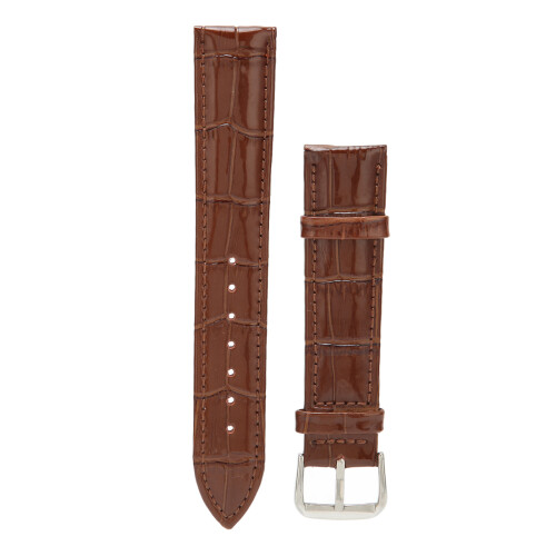 Brown PU Leather Pin Buckle Watch Strap, Universal Replacement, 94mm/124mm 1