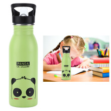 Gourde de sport Panda vert mignon 500ml 23x6.5cm