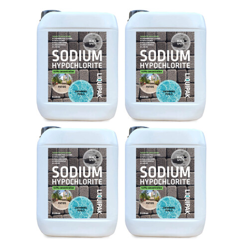(4x5 Litres) Sodium Hypochlorite 9.9% Patio Cleaner