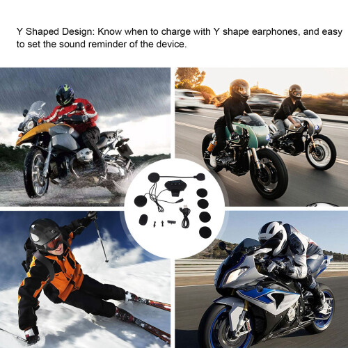 Wireless Helmet Intercom Bluetooth 5.0 Auto Answer 1000mAh Power 2