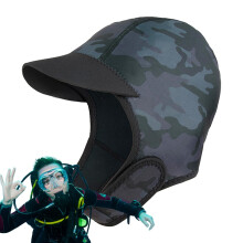Thermal Hood Surfing Diving Cap, 2mm Stretchy Neoprene Water Sports Hat for Snorkeling and Diving Activities