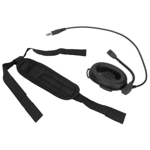 Casque d'écoute unilatéral noir, 8 Ω, ABS