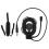 Casque d'écoute unilatéral noir, 8 Ω, ABS 8