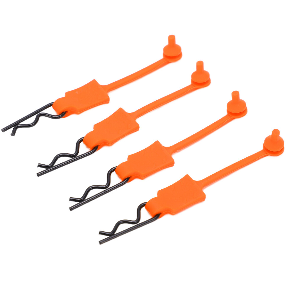 4Pcs Rc Car Shell Bolt Clips 76Mm Orange For Traxxas Axial D90 8771340365433