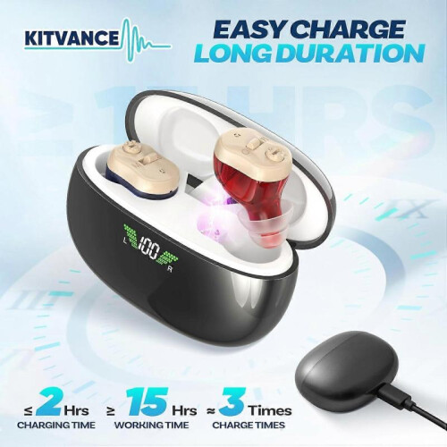 Upgraded Version Hearing Aids for Adults Seniors with Dual Micphone, Rechargeable 1