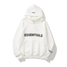 (S, white) Essentials Lettered High Quality Hoodie For Men And Women Fear Of God Spur Hoodie