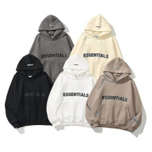 (XL, coffee) Essentials Lettered High Quality Hoodie For Men And Women Fear Of God Spur Hoodie