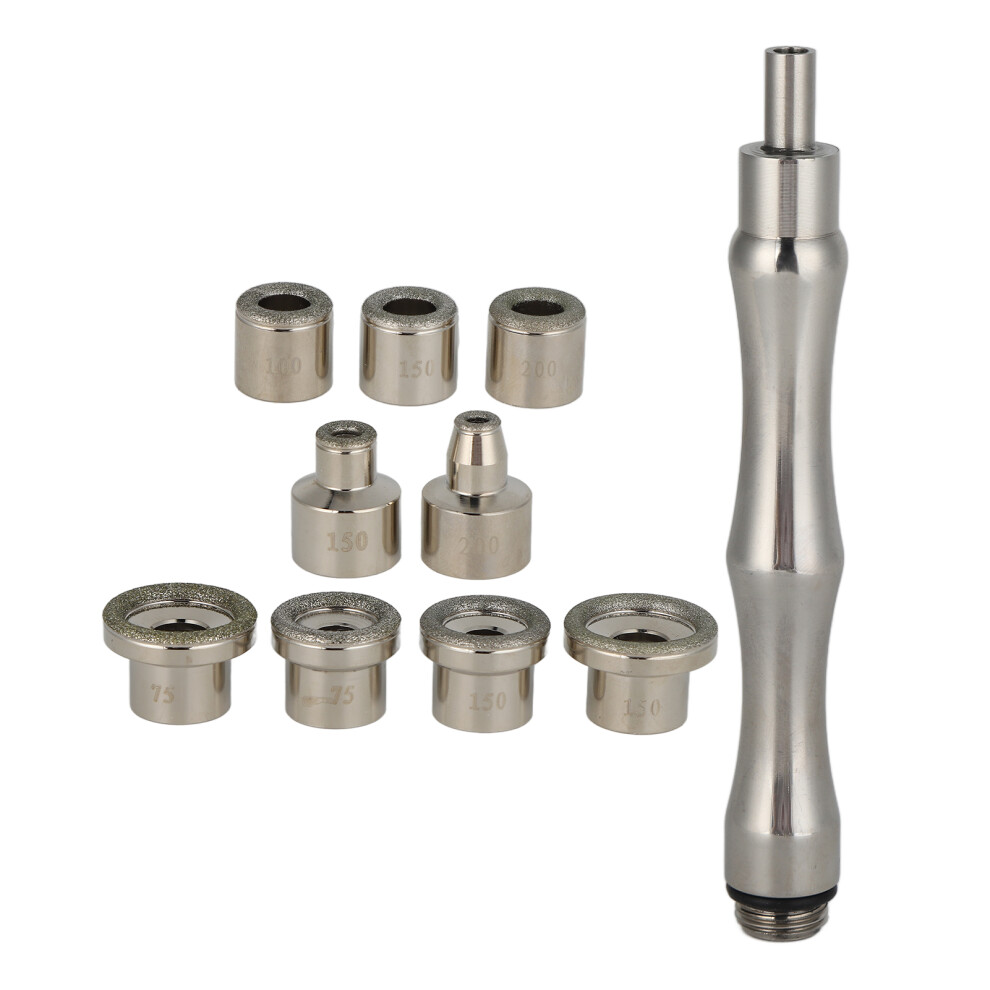 Microdermabrasion Tips Set with Handles for Face & Body, Diamond & Steel