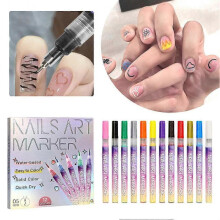 (1 Set) 1-3Sets Nail Markers For Nail Art, 0.5 Mm Nail Polish Pens Set, Waterproof and Quick-Drying Nail for DIY Nails Art Design Manicure Tools