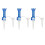 Ensemble de 3 tees de golf flexibles - 8 griffes, 16 mm, bleu 2
