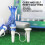 Ensemble de 3 tees de golf flexibles - 8 griffes, 16 mm, bleu 7