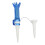 Ensemble de 3 tees de golf flexibles - 8 griffes, 16 mm, bleu 14