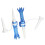 Ensemble de 3 tees de golf flexibles - 8 griffes, 16 mm, bleu 5