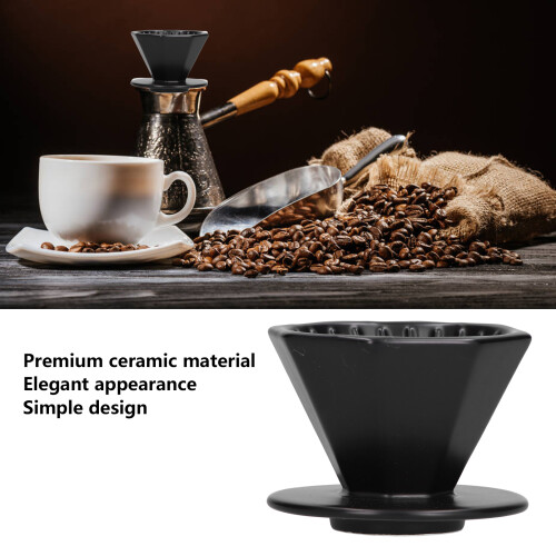Filtro per caffè pour-over in ceramica per 1-2 persone nero 2
