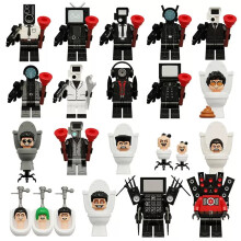 (19 PCS) Toilet Man Series Super Titan TV Man Audio Man Monitor Man Assembly Building Block Toy Bag
