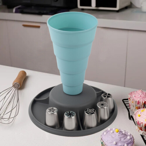 Scalable Folding Piping Bracket For Efficient Baking Tool Organization 2