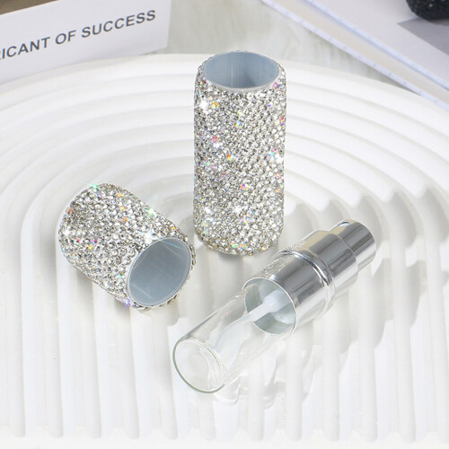 (Black Diamond) Portable Mini Diamond Spray Bottle For Travel Perfume Refillable Easy 1