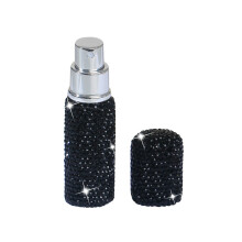 (Black Diamond) Portable Mini Diamond Spray Bottle For Travel Perfume Refillable Easy