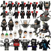 (32 PCS) Toilet Man Series Super Titan TV Man Audio Man Monitor Man Assembly Building Block Toy Bag