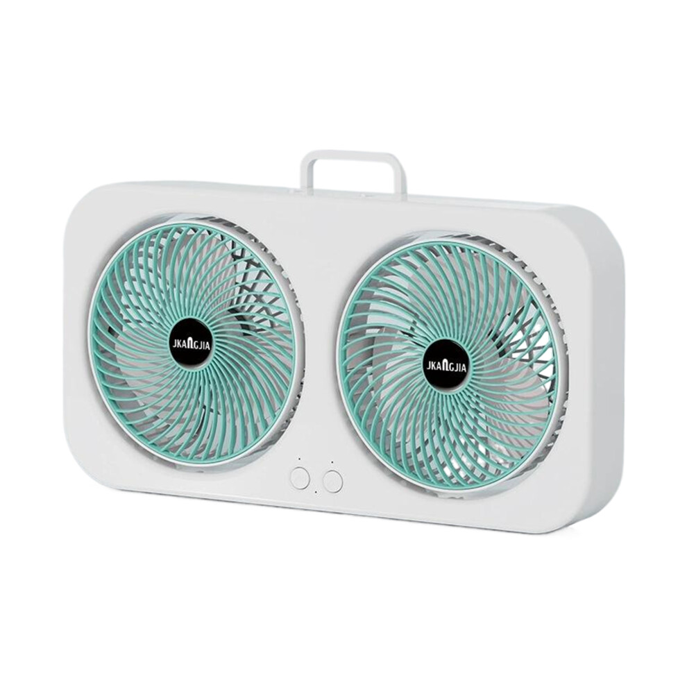 (Fresh Green) Dual Head USB 3 Speed Adjustable Desk Fan For Offices And Study Rooms-image-OPC-PJKCSGD-NEW