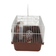 Atmungsaktives, tragbares Kleintierheim für Hamster mit Wasserflasche, Napf und Laufrad – geeignet für Meerschweinchen und Kaninchen