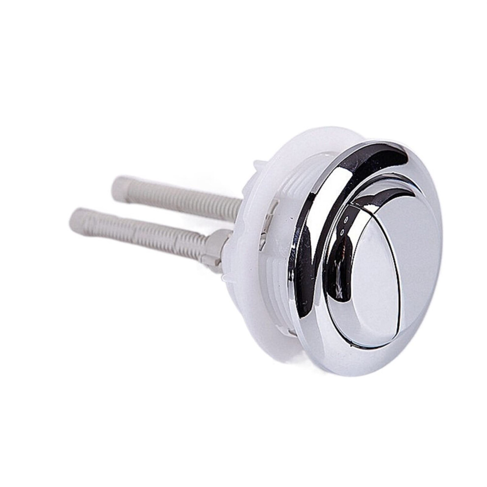 Toilet Flush Button Replacement, Jo21012 Plastic Dual Round Button For Standard Toilet Tanks, Silver Color, Compatible With Most Models 6947110083957