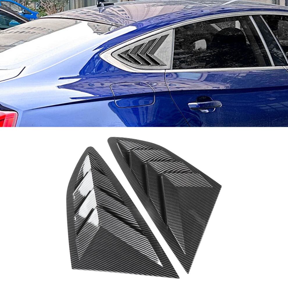 Rear Window Louvers For S5 F5 Sportback 2017-2024 Abs Carbon Look 7901340374284