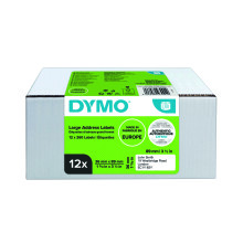 DYMO 2093093 DirectLabel-etikettes, 89mm x36mm, Pack qty 12