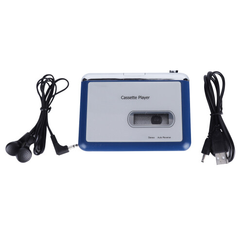 Lecteur de cassette Bluetooth à renversement automatique en ABS noir 1