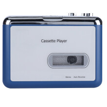 Lecteur de cassette Bluetooth Ă renversement automatique en ABS noir