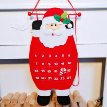 Felt Christmas Advent Calendar Wall Hanging, 24 Days, 70x34 cm