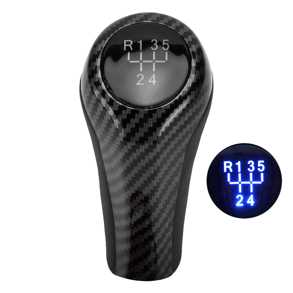 5 Speed Shift Knob Lever With Carbon Fiber Light 9121376524844